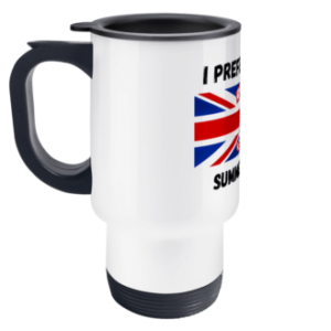 Travel Mug Summer Rally Design – Left View