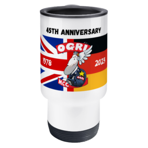 45th anniversary travel mug – front image