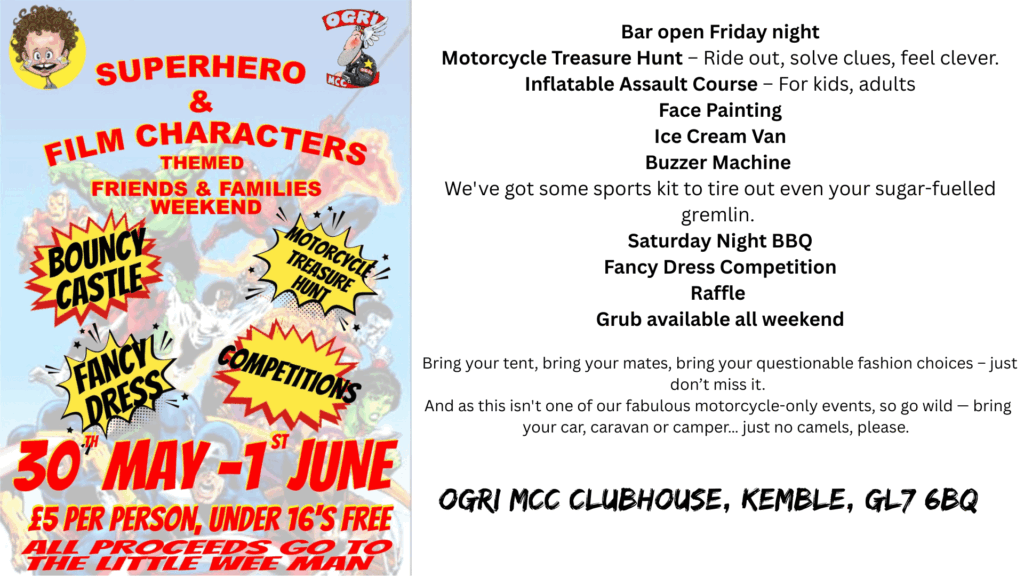 Friends & Families Weekend 2025 with details
