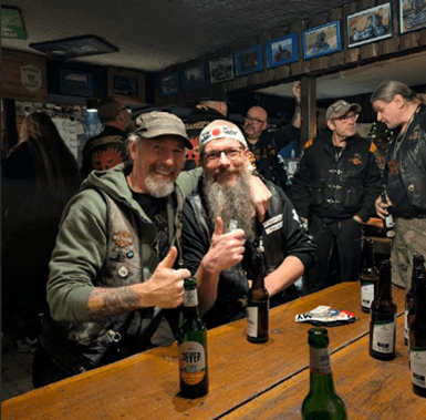 Spiders MC Christmas Party 2025 7 Drinking with pals at Spiders MC Christmas Party 2025